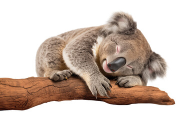 Wall Mural - Koala sleeping on a tree branch