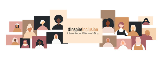 Sticker - International Women's Day banner. #InspireInclusion