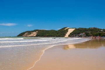 Wall Mural - Empty Ponta Negra Beach in Natal City, Brazil