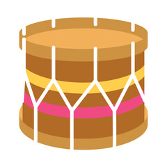 Traditional brazilian drum Percussion instrument Vector illustration