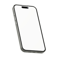 Wall Mural - detailed isometric style photo of smartphone without background. template for mockup