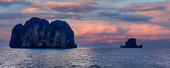 Wall Mural - Sunset in Krabi.Thailand.