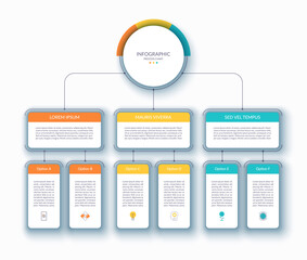 Wall Mural - infographic process flow chart. clean minimalistic vector template. can be used as diagram, graph, c