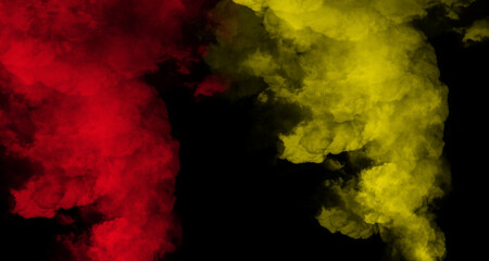 Wall Mural - Red and yellow smoke