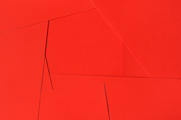 Wall Mural - Closeup view of red paper sheets as background