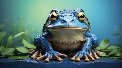 Wall Mural - frog in the pond
