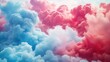 Surreal Pink and Blue Clouds Background Wallpaper Texture