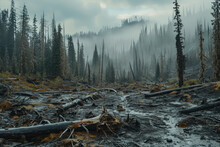 Forest Destroyed By Acid Rain