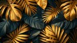 © Ibad - golden tropical leaf background
