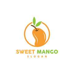 Fresh mango graphic design illustration template fruit garden plant mango logo