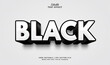 Black editable text effect style 3d Bold Simple & Minimal 