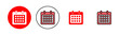 © OLIVEIA - Calendar icon set illustration. Calender sign and symbol. Schedule icon symbol