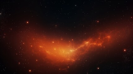 orange space foggy background with a lot of stars