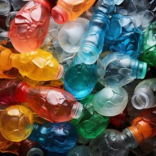 a pile of colorful plastic bottles