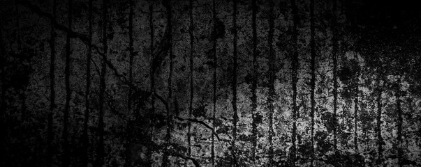 Wall Mural - Grunge black and white background. Abstract grunge texture. Dark rough surface.