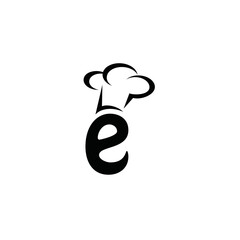 Wall Mural - letter e and cheff hat vector