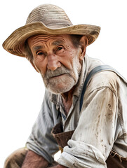 Poster - Old Farmer isolated