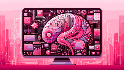large-scale language model ai concept vector illustration.