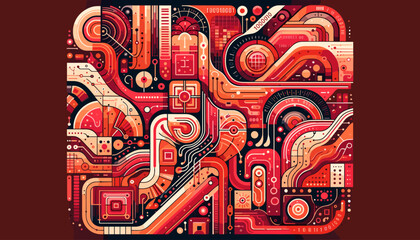 large-scale language model ai concept vector illustration.