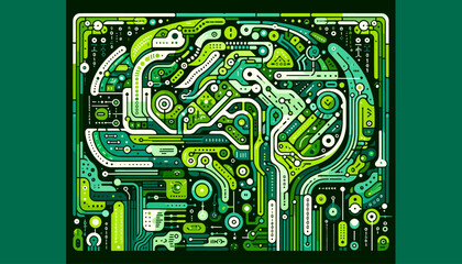 large-scale language model ai concept vector illustration.