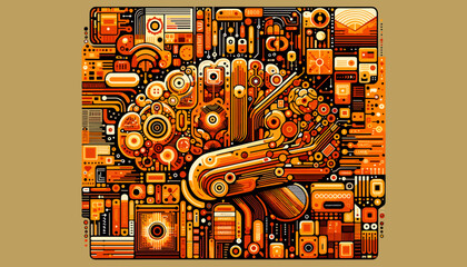 large-scale language model ai concept vector illustration.
