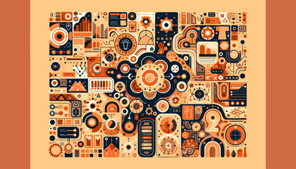 large-scale language model ai concept vector illustration.
