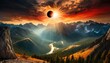 sunset in the mountains wallpaper eclipse that will cross North America, passing over Mexico, the United States, and Canada