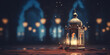Ramadan Kareem Eid Mubarak Old Fashioned Royal Elegant Lamp with Mosque