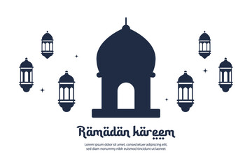 Wall Mural - Ramadan Kareem silhouette