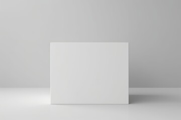 Wall Mural - Blank white box mock up on a clean and minimalistic background