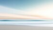© Summit Art Creations - Clear blue sky sunset with glowing orange teal color horizon on calm ocean seascape background. Picturesque generative ai