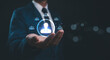 © Suriya - Human resources concept, Businessman touching virtual interface,Customer network relationship management concept, HR , Management and recruitment and employees selection.