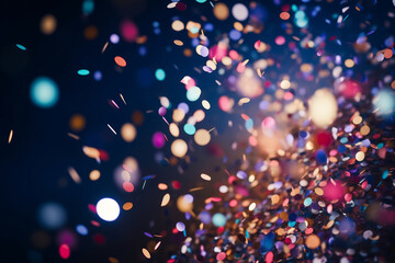 Vibrant Confetti Explosion Capturing a Celebration Atmosphere. Festive and Party Background Concept