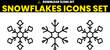 © CraftyAI Creations - Snowflake set on isolated background. Isolated snowflake collection. Frost background. Christmas icon. Vector illustration.