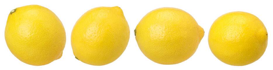 Wall Mural - ripe lemon fruit isolated, transparent PNG, PNG format, cut out, collection, set