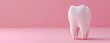 A tooth is presented against a pink background, with a motion blur panorama, showcasing a modern and sleek design.