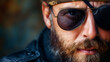 Rugged man with an eye patch
