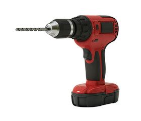 Sticker - Rechargeable cordless drill isolated on transparent background. 3D illustration