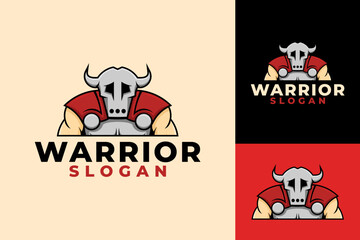 Wall Mural - Warrior Fighter Strong Logo Design