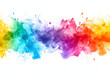 © MakeitEasy - White background with colorful paint splashes and ink drops, featuring various shapes and colors in an artistic illustration
