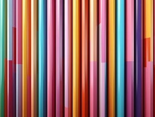 Wall Mural - Colorful vertical stripes background Parallel Multicolored lines texture