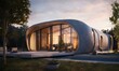 3Dプリント住宅。最新の機械を使った新技術住宅建築｜3D printed house. New technology housing construction using the latest machinery. Generative AI	