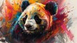 Colorful wall art of various endangered animals