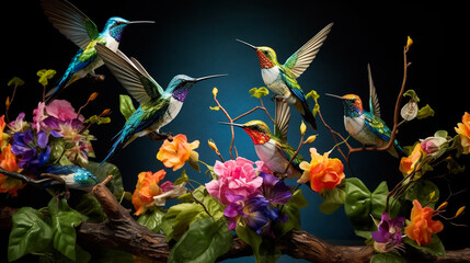 Poster - A Flutter of Hummingbirds