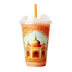 Magnificent ramadan juice cup  isolated on transparent background