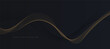 © VectorStockStuff - Abstract futuristic dark black background with wavy lines. Black abstract background design.