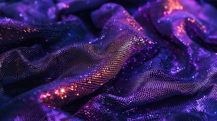 Wall Mural - Sequined fabric close-up. Generative AI