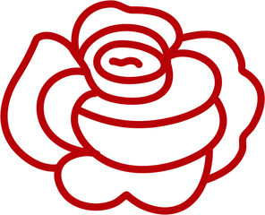 Wall Mural - rose cartoon doodle