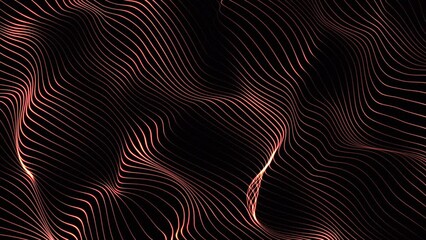 Canvas Print - abstract golden digital waves seamlessly flowing and reflecting on the light. modern golden backgrou
