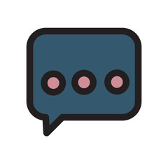 Wall Mural - Alert Bubble Chat Message Notification Filled Outline Icon